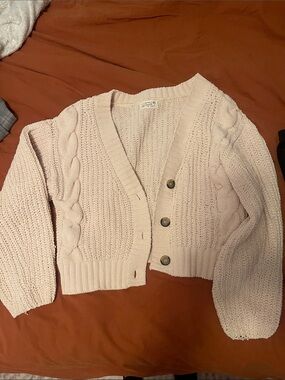 2 for 15$// Cozy Cable Knit Cropped Cardigan Sweater -